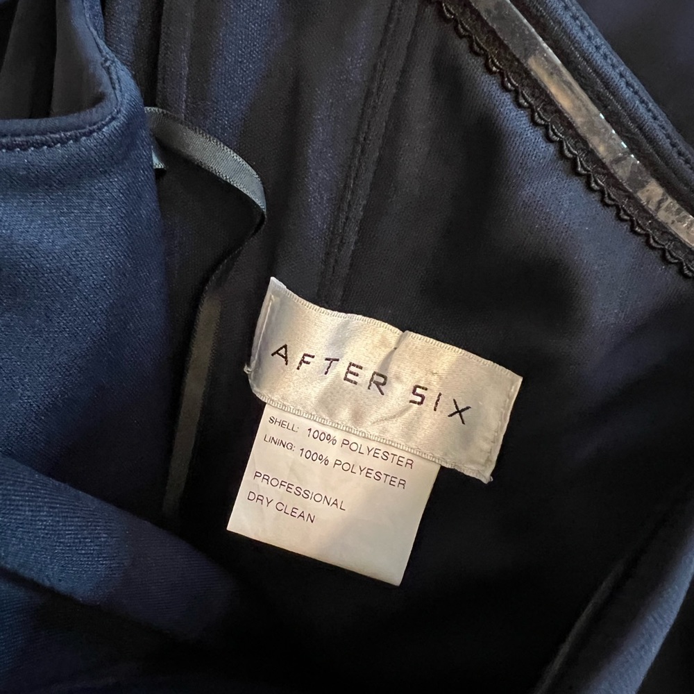 After six off the shoulder evening gown